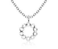 Round shape with holes Silver Necklace SPE-5257